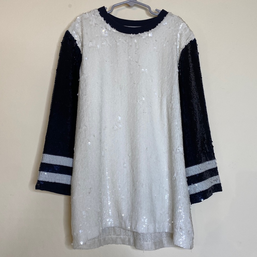 TOPSHOP Sequin Jersey Shirt